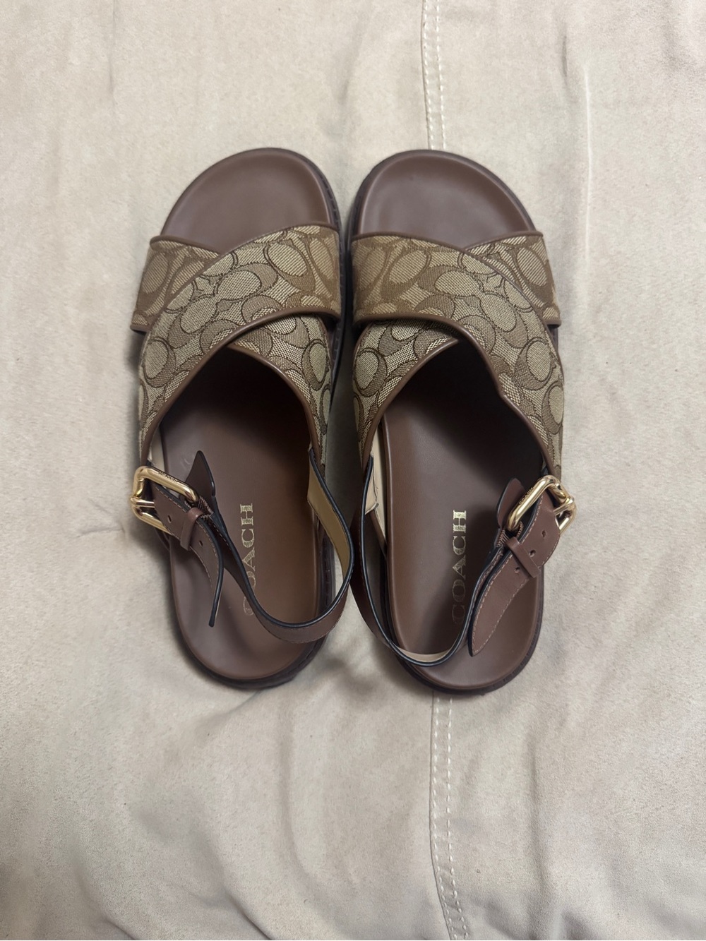 COACH Fraser Sandal In Signature Jacquard - Picture 3 of 7